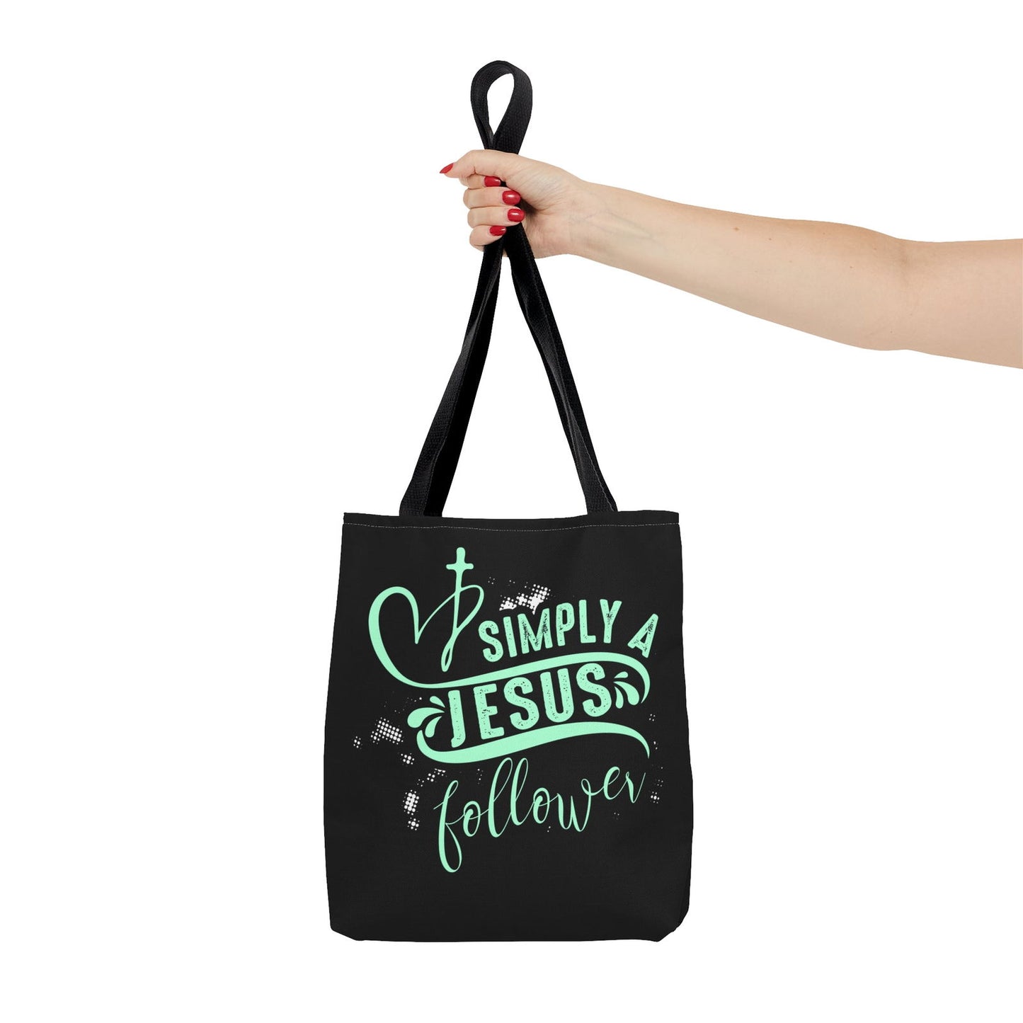 Simply A Jesus Follower Christian Tote Bag - ClaimedbyGodDesigns