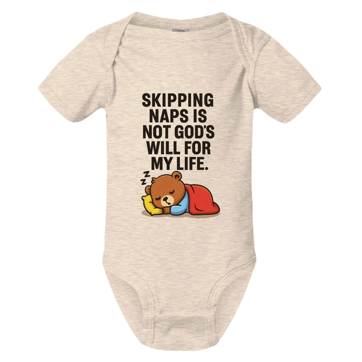 Skipping Naps Is Not His Will For My Life Funny Baby Christian Jumpsuit - ClaimedbyGodDesigns