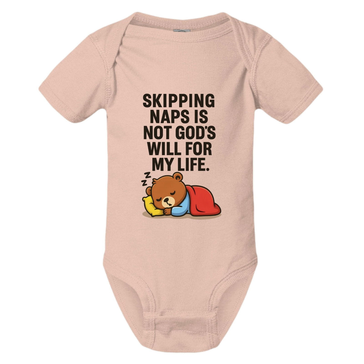 Skipping Naps Is Not His Will For My Life Funny Baby Christian Jumpsuit - ClaimedbyGodDesigns