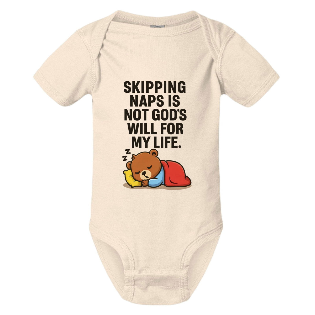 Skipping Naps Is Not His Will For My Life Funny Baby Christian Jumpsuit - ClaimedbyGodDesigns