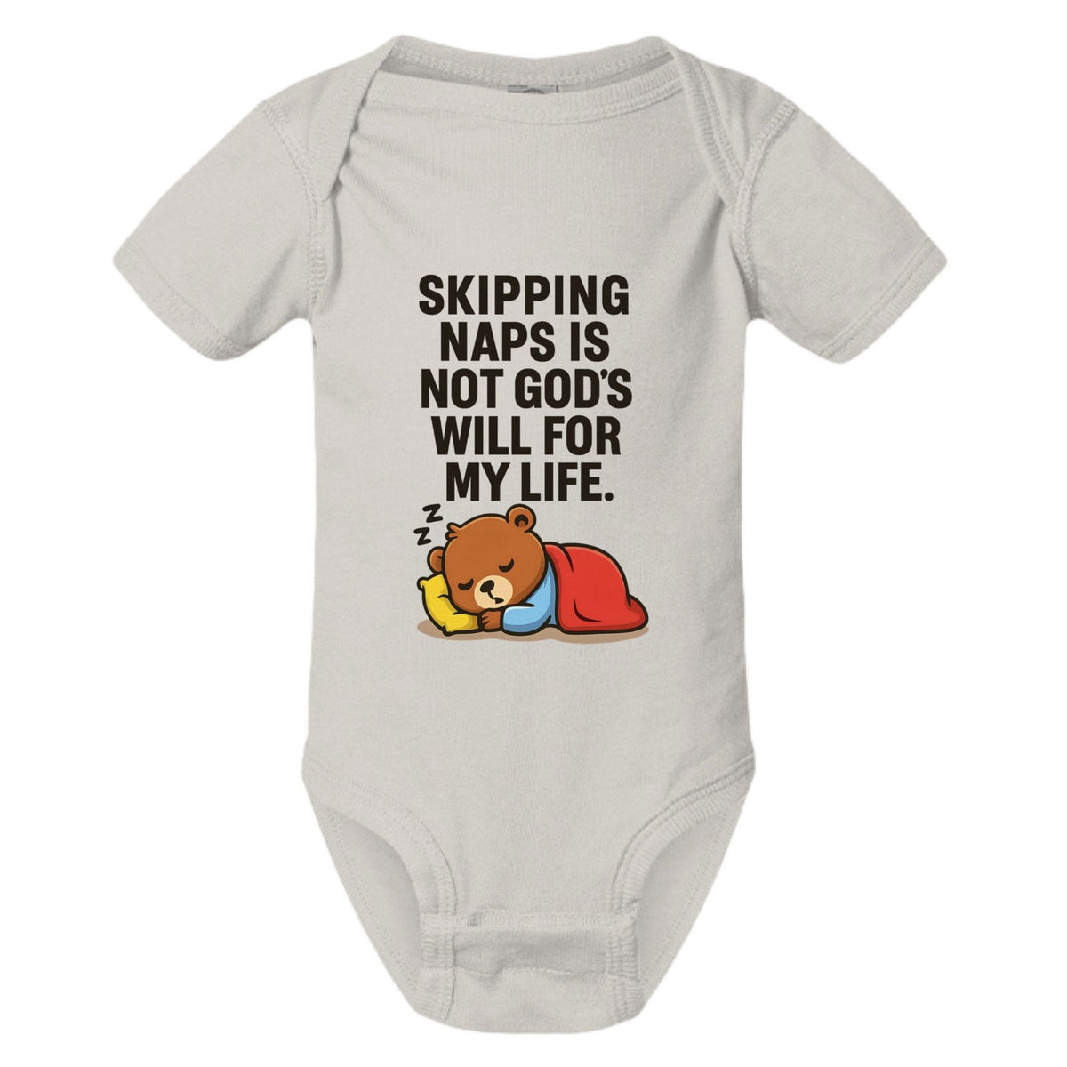 Skipping Naps Is Not His Will For My Life Funny Baby Christian Jumpsuit - ClaimedbyGodDesigns