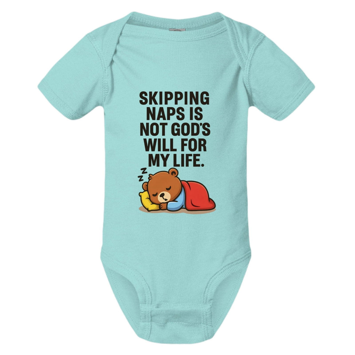 Skipping Naps Is Not His Will For My Life Funny Baby Christian Jumpsuit - ClaimedbyGodDesigns