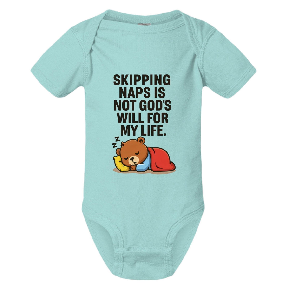 Skipping Naps Is Not His Will For My Life Funny Baby Christian Jumpsuit - ClaimedbyGodDesigns