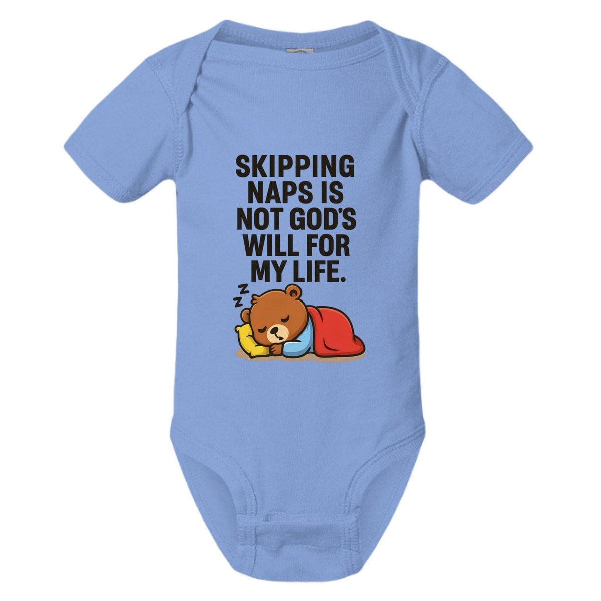 Skipping Naps Is Not His Will For My Life Funny Baby Christian Jumpsuit - ClaimedbyGodDesigns