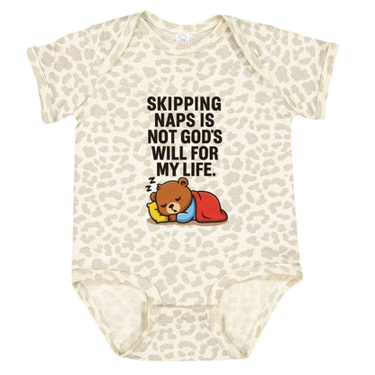 Skipping Naps Is Not His Will For My Life Funny Baby Christian Jumpsuit - ClaimedbyGodDesigns