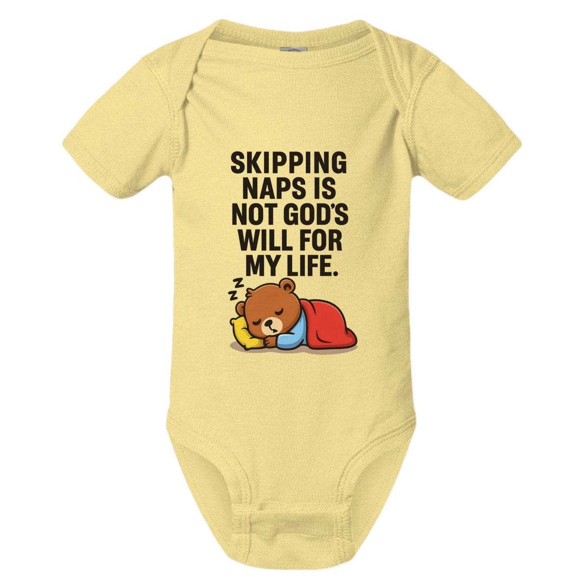 Skipping Naps Is Not His Will For My Life Funny Baby Christian Jumpsuit - ClaimedbyGodDesigns