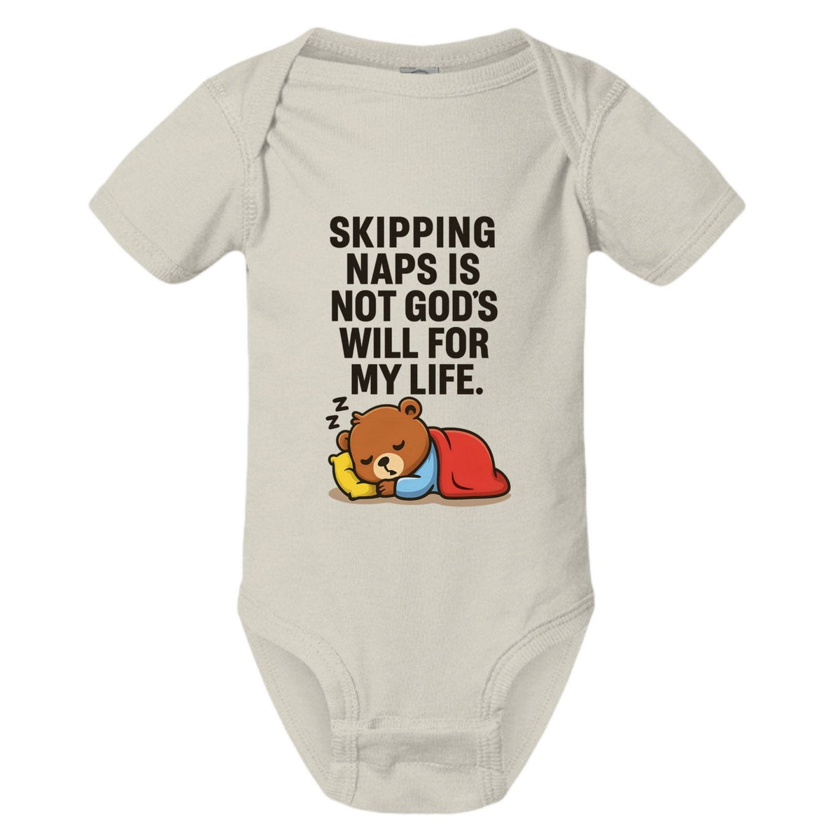 Skipping Naps Is Not His Will For My Life Funny Baby Christian Jumpsuit - ClaimedbyGodDesigns