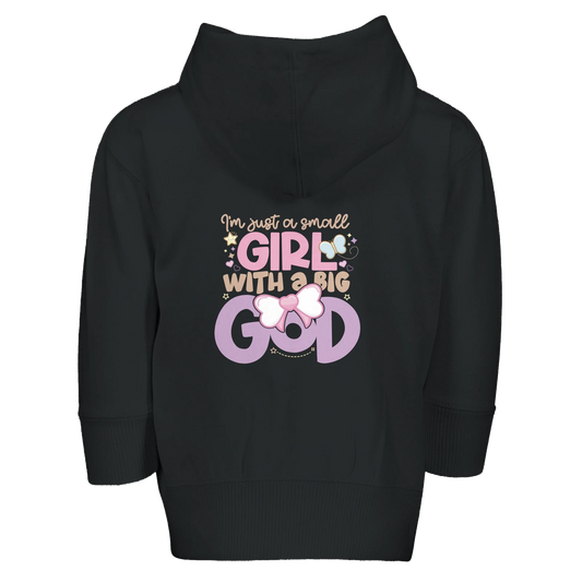 Small Girl Christian Toddler Zip Fleece Hooded Sweatshirt - ClaimedbyGodDesigns
