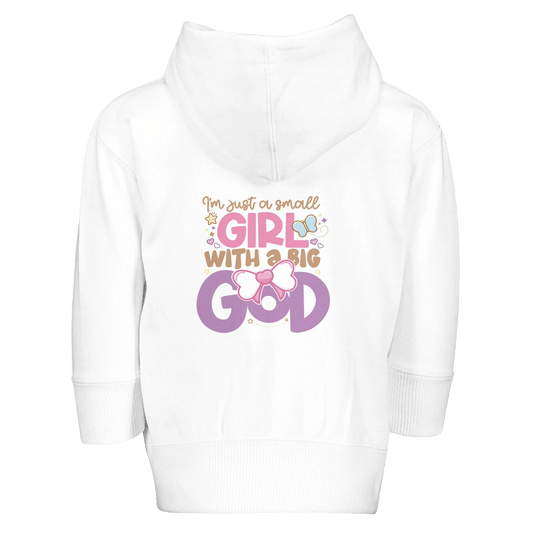 Small Girl Christian Toddler Zip Fleece Hooded Sweatshirt - ClaimedbyGodDesigns