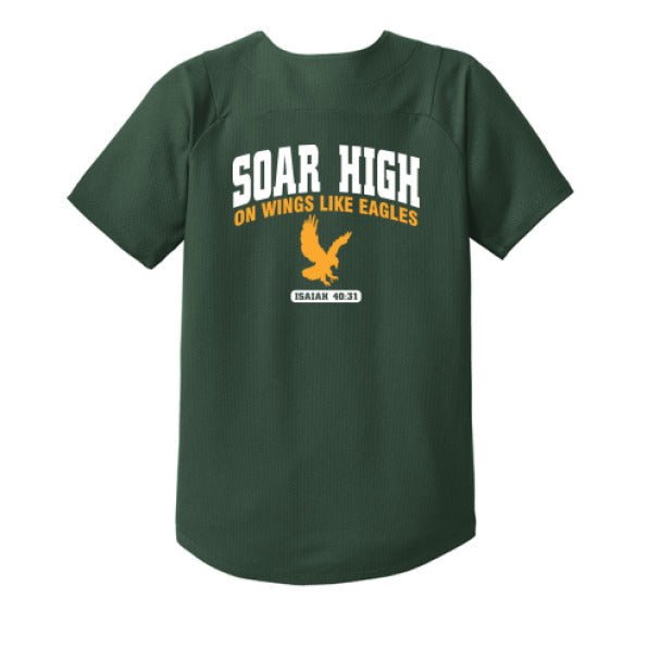 Soar High Youth Christian Full-button Jersey - ClaimedbyGodDesigns