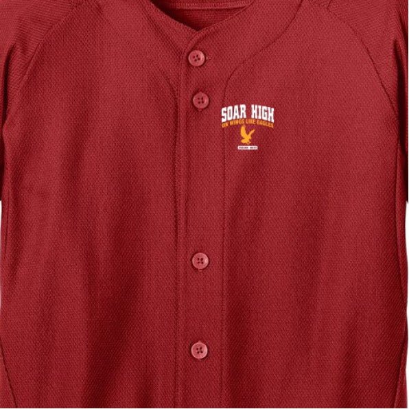 Soar High Youth Christian Full-button Jersey - ClaimedbyGodDesigns