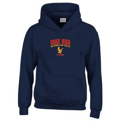 Soar High Youth Christian Pullover Hooded Sweatshirt - ClaimedbyGodDesigns