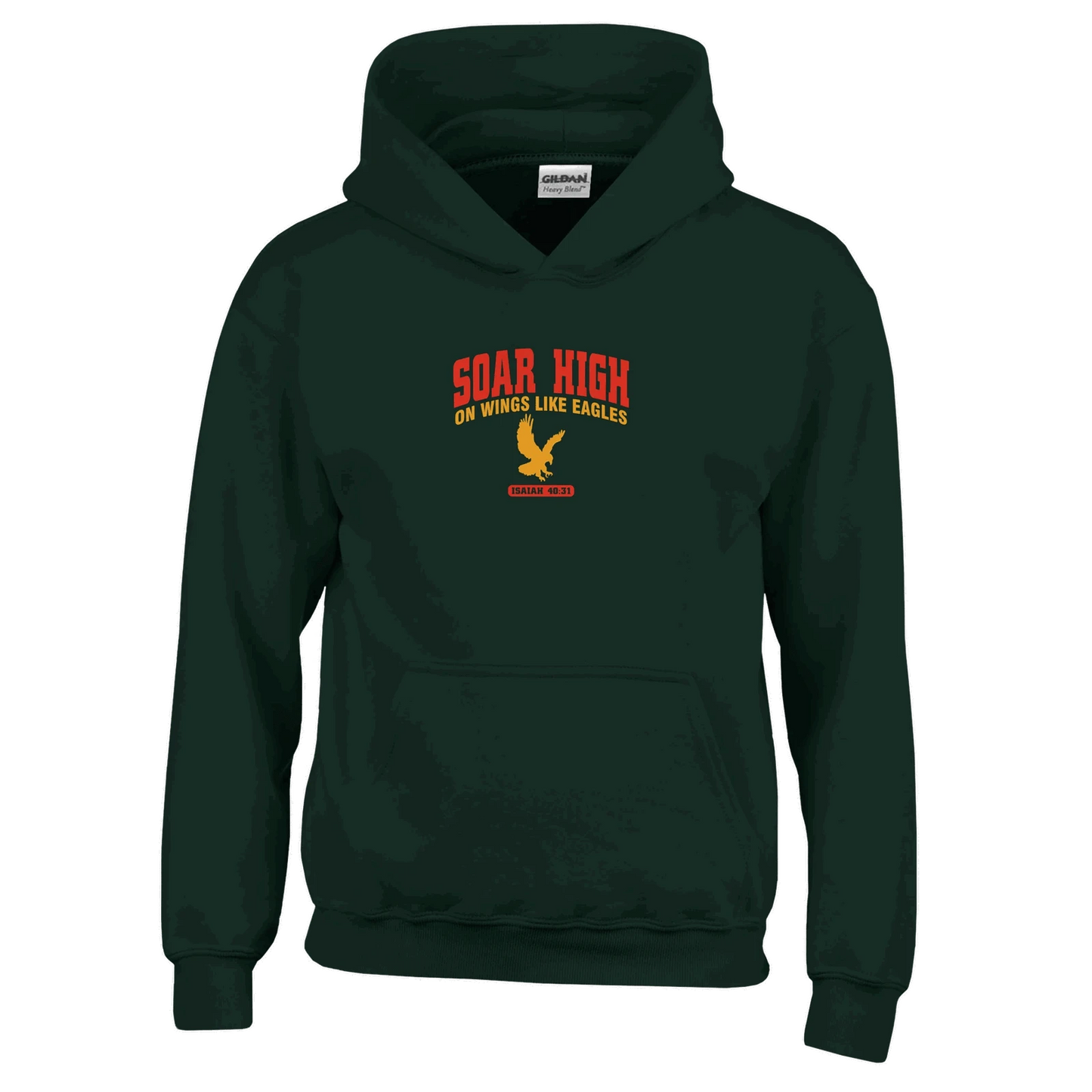 Soar High Youth Christian Pullover Hooded Sweatshirt - ClaimedbyGodDesigns
