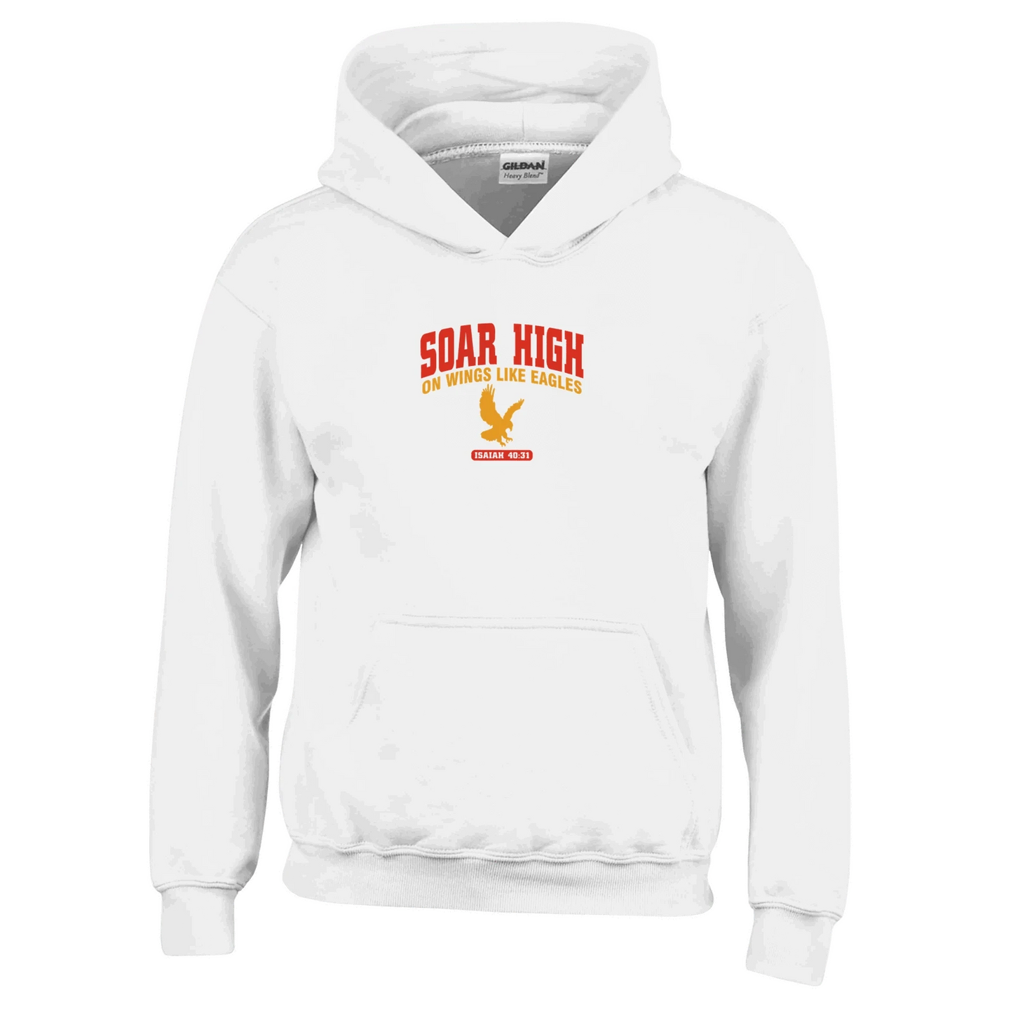 Soar High Youth Christian Pullover Hooded Sweatshirt - ClaimedbyGodDesigns