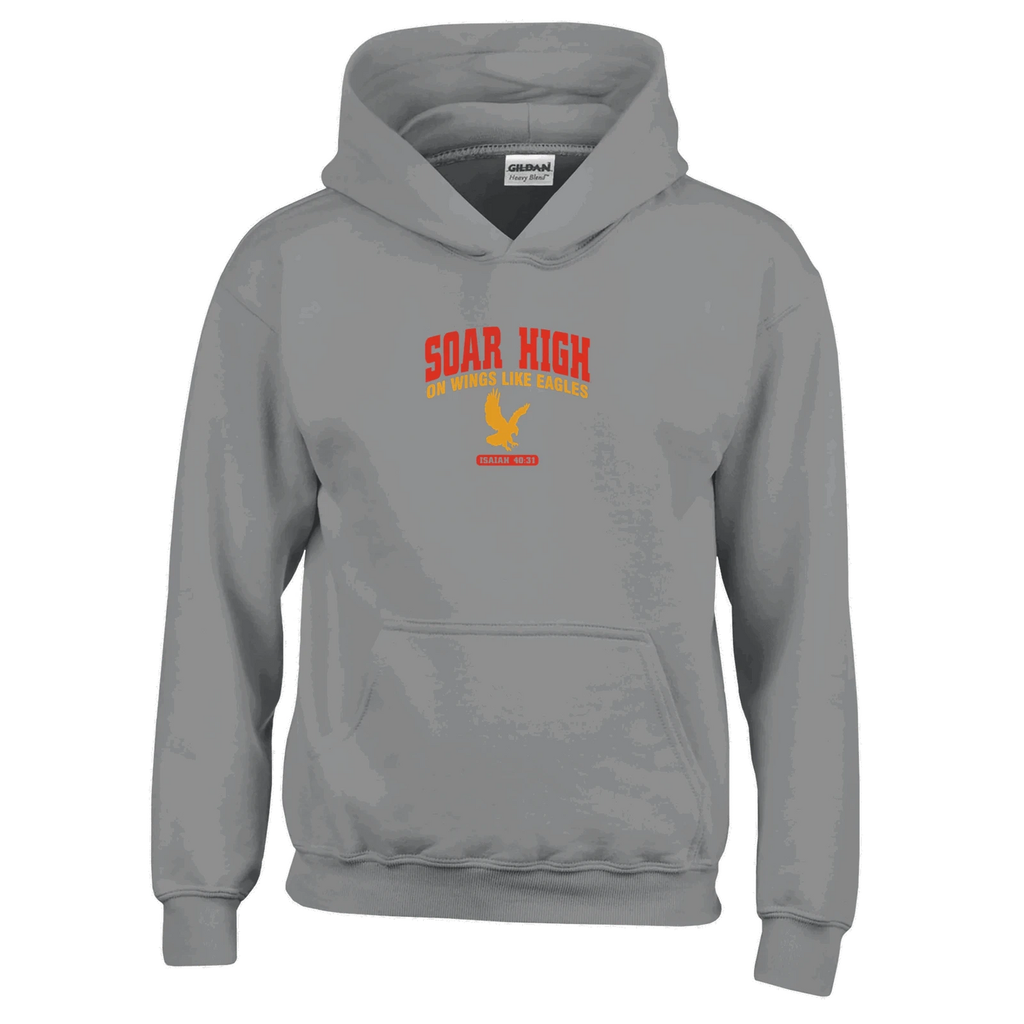 Soar High Youth Christian Pullover Hooded Sweatshirt - ClaimedbyGodDesigns
