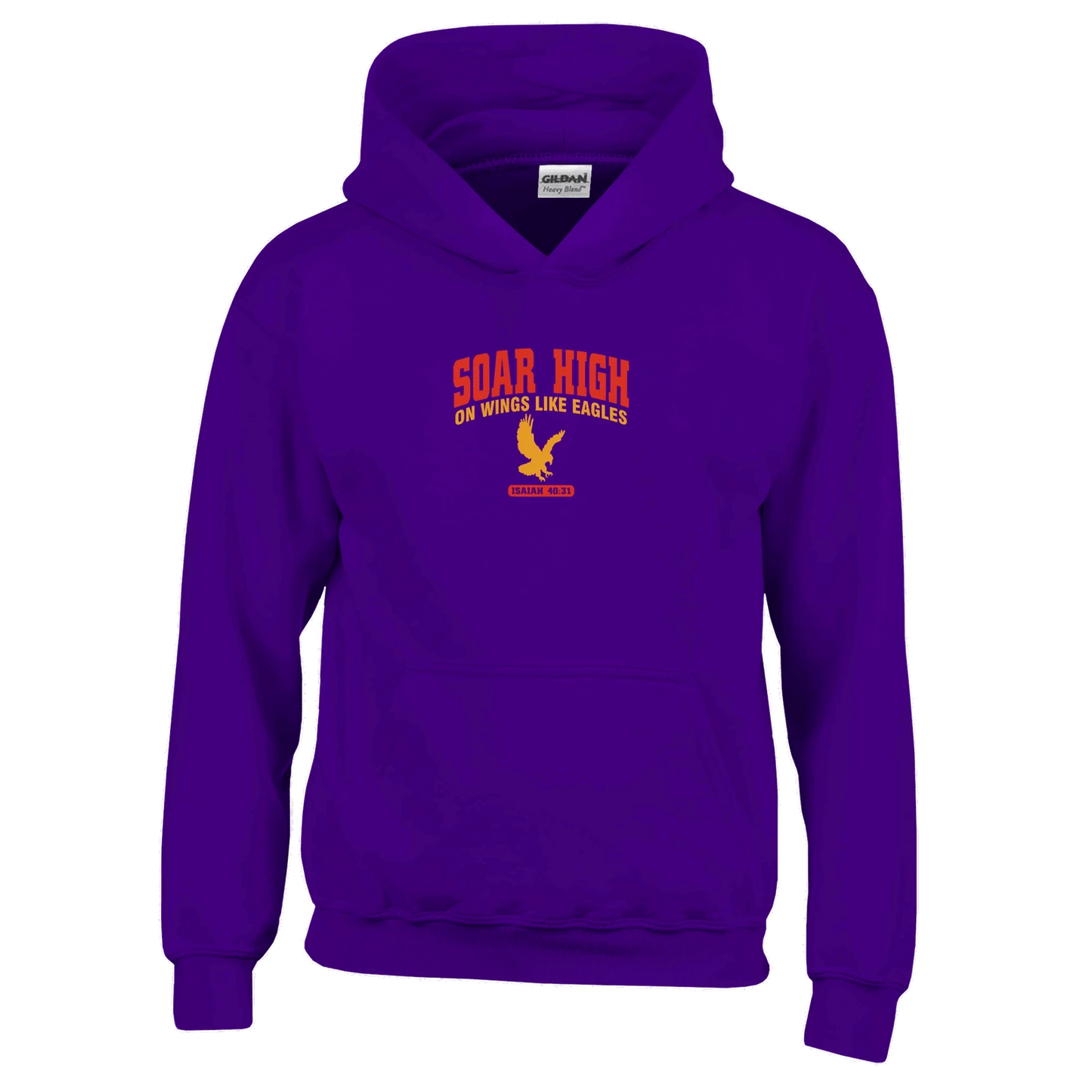 Soar High Youth Christian Pullover Hooded Sweatshirt - ClaimedbyGodDesigns