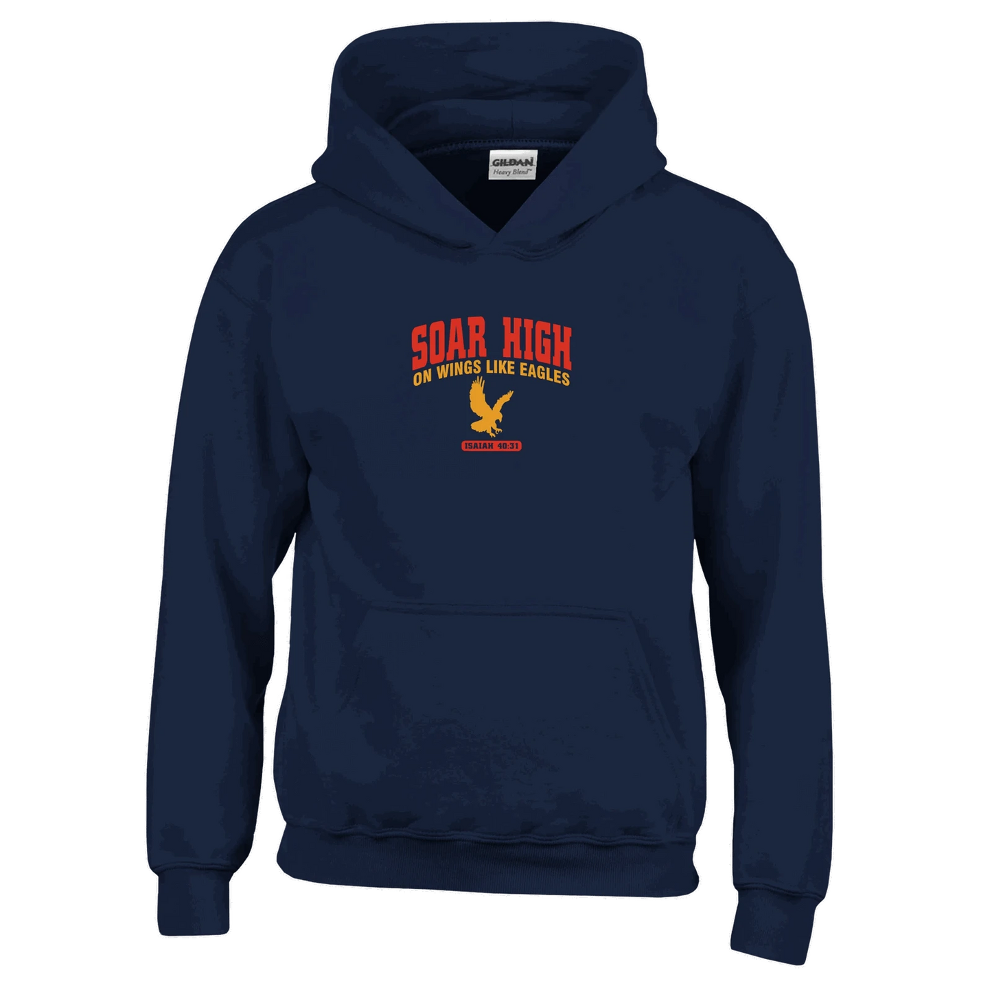 Soar High Youth Christian Pullover Hooded Sweatshirt - ClaimedbyGodDesigns
