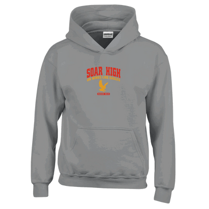 Soar High Youth Christian Pullover Hooded Sweatshirt - ClaimedbyGodDesigns