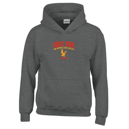 Soar High Youth Christian Pullover Hooded Sweatshirt - ClaimedbyGodDesigns