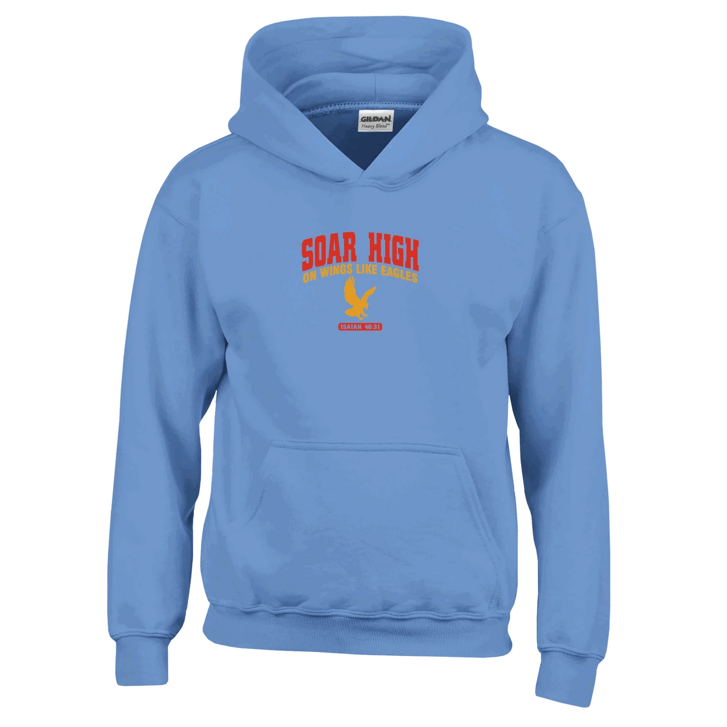 Soar High Youth Christian Pullover Hooded Sweatshirt - ClaimedbyGodDesigns
