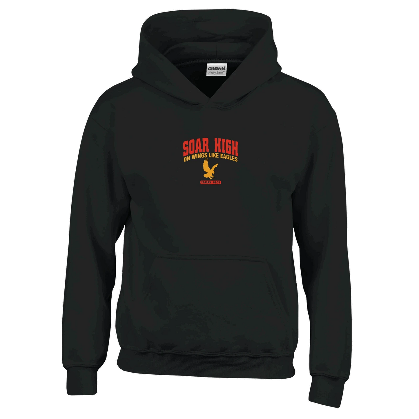 Soar High Youth Christian Pullover Hooded Sweatshirt - ClaimedbyGodDesigns