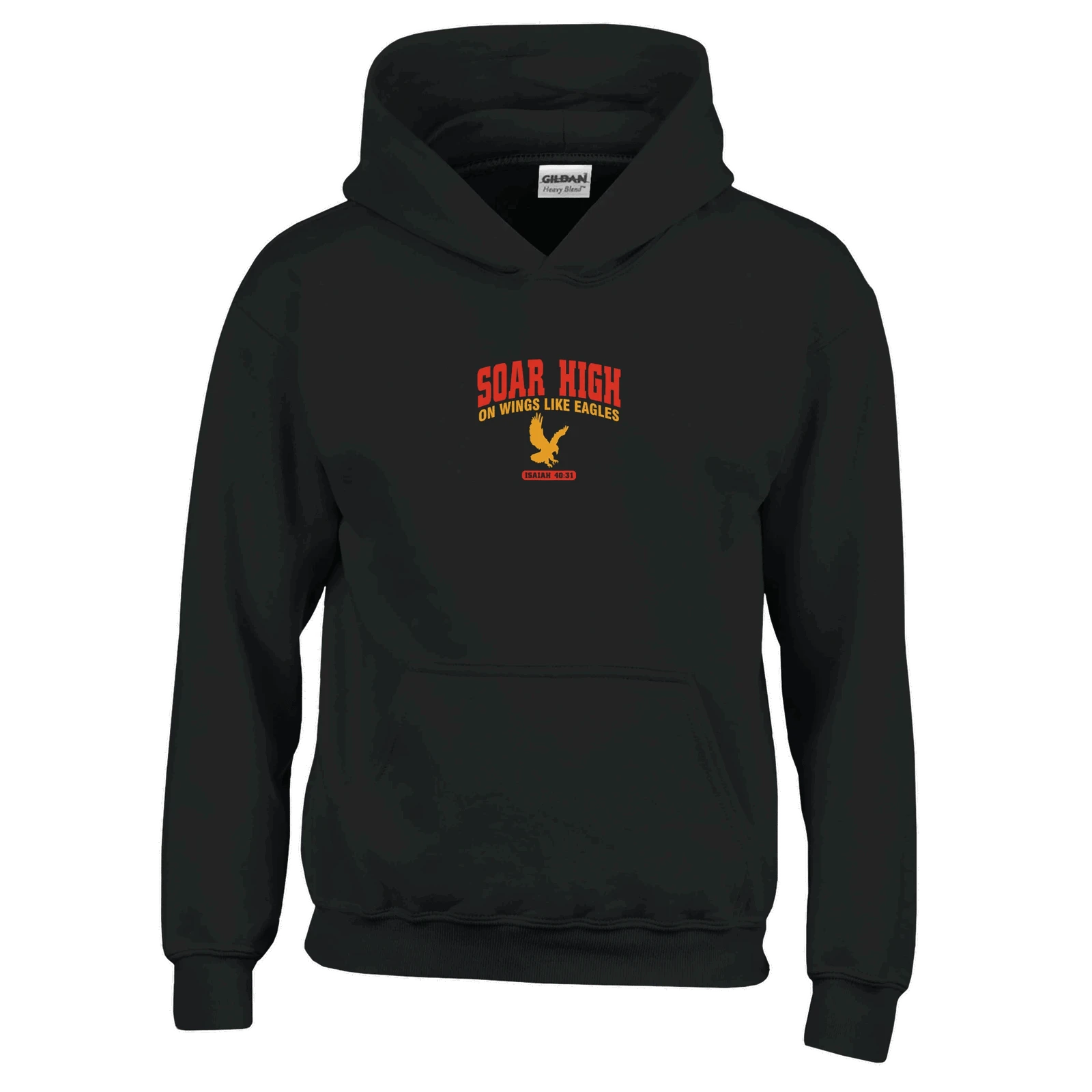 Soar High Youth Christian Pullover Hooded Sweatshirt - ClaimedbyGodDesigns