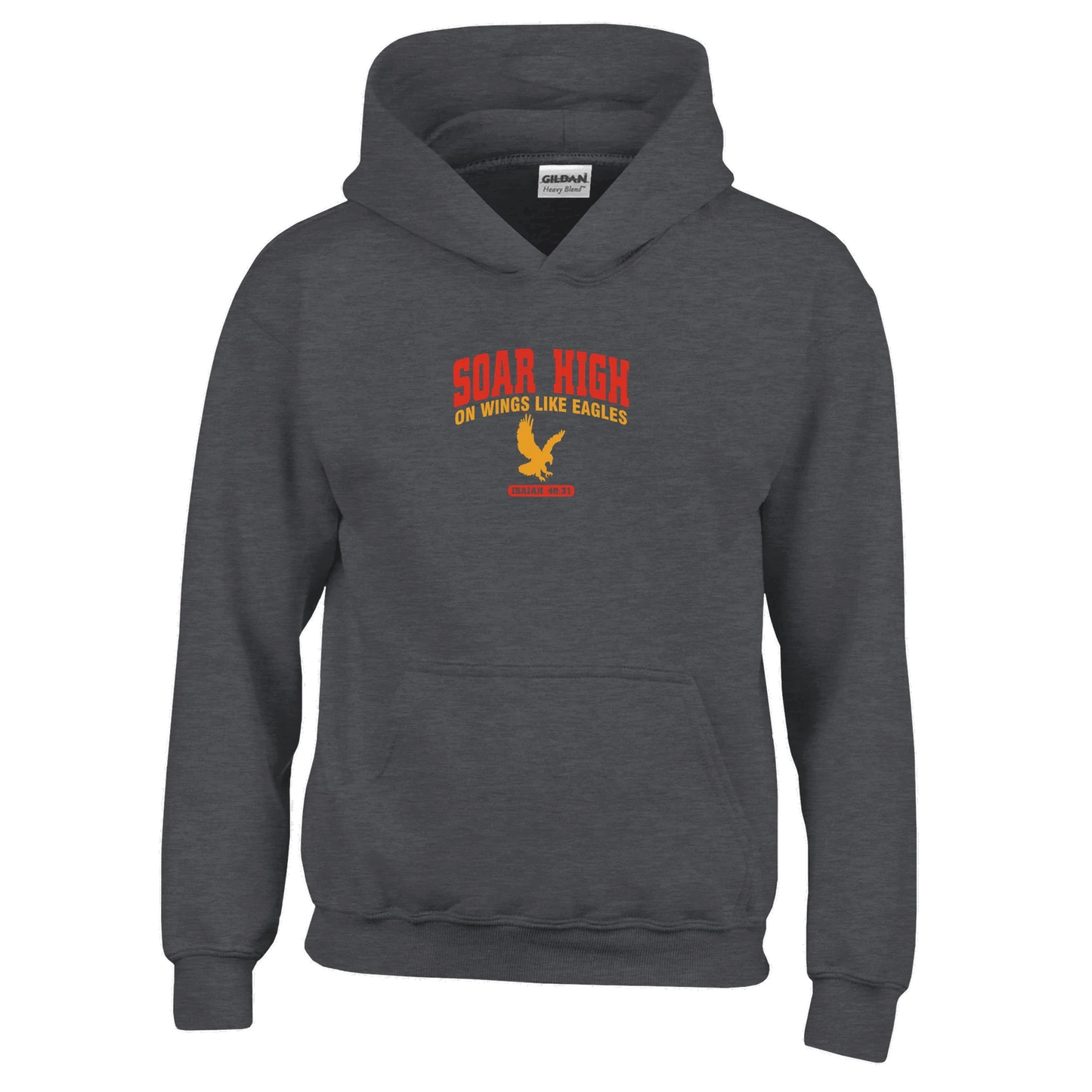 Soar High Youth Christian Pullover Hooded Sweatshirt - ClaimedbyGodDesigns