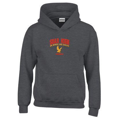 Soar High Youth Christian Pullover Hooded Sweatshirt - ClaimedbyGodDesigns