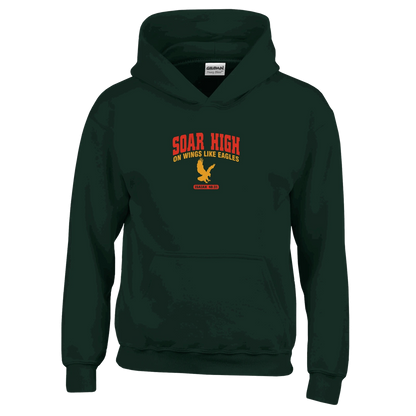 Soar High Youth Christian Pullover Hooded Sweatshirt - ClaimedbyGodDesigns