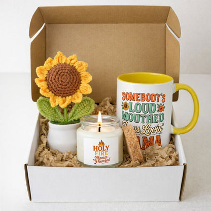 Somebody's Loud Mouthed Jesus Lovin Mama Hello Sunshine Christian Gift Set - ClaimedbyGodDesigns