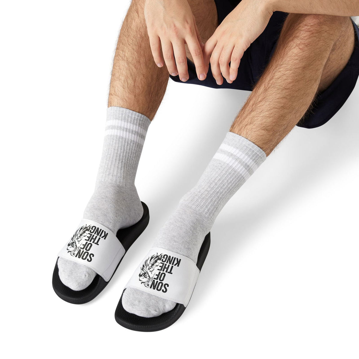 Son of the King Men's Christian Slide Sandals - ClaimedbyGodDesigns