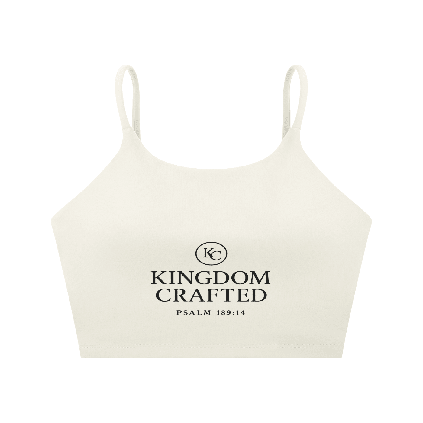 Kingdom Crafted Women's Christian Spaghetti Strap Yoga Sports Bra - ClaimedbyGodDesigns