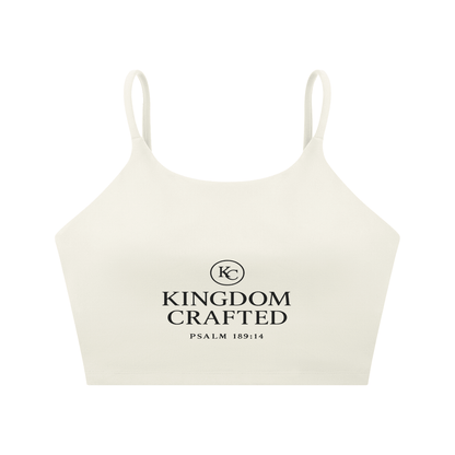 Kingdom Crafted Women's Christian Spaghetti Strap Yoga Sports Bra - ClaimedbyGodDesigns