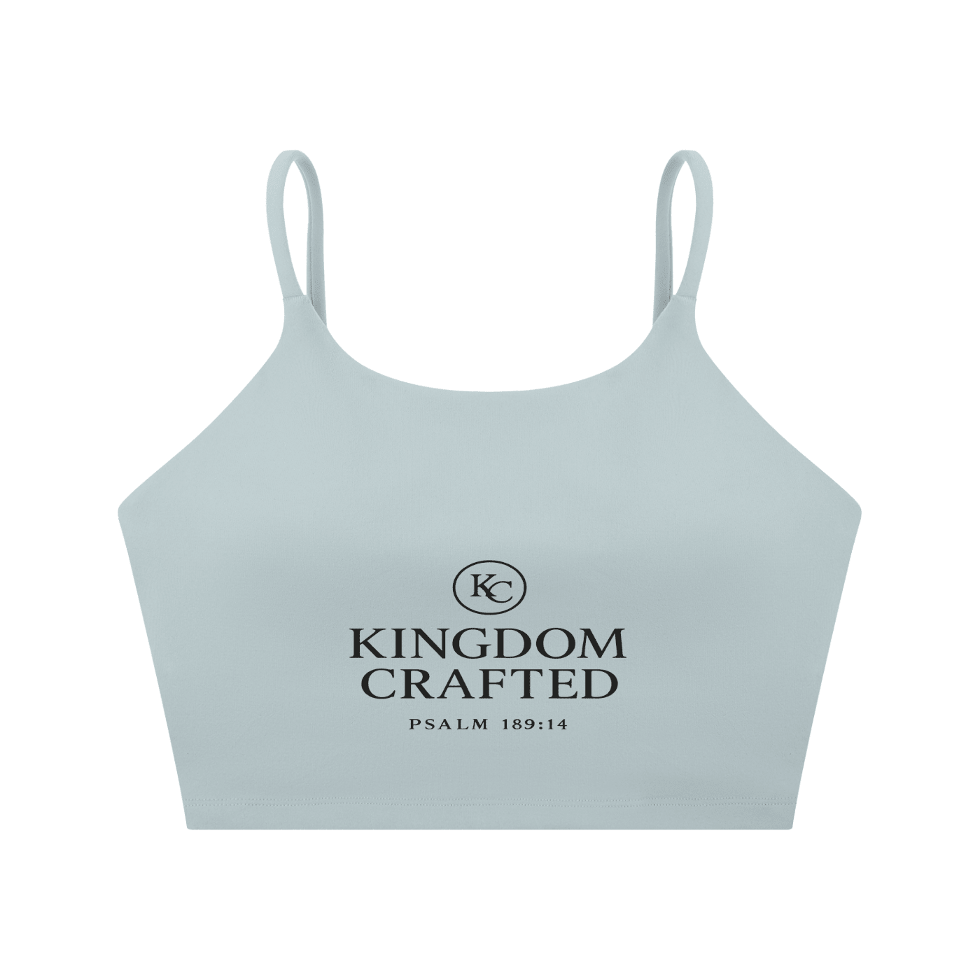 Kingdom Crafted Women's Christian Spaghetti Strap Yoga Sports Bra - ClaimedbyGodDesigns