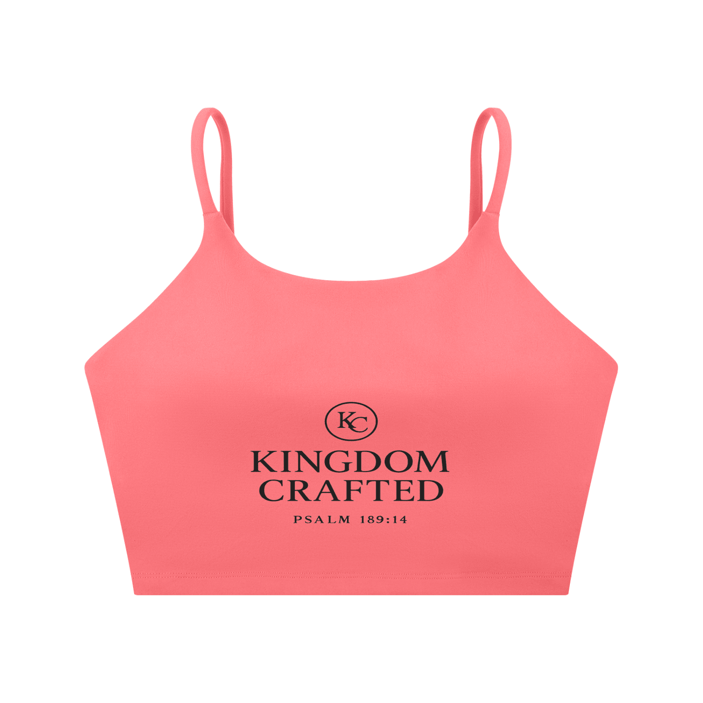 Kingdom Crafted Women's Christian Spaghetti Strap Yoga Sports Bra - ClaimedbyGodDesigns