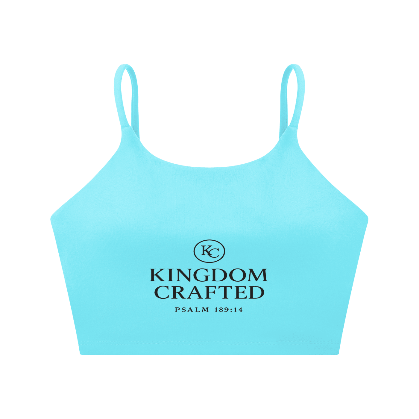 Kingdom Crafted Women's Christian Spaghetti Strap Yoga Sports Bra - ClaimedbyGodDesigns