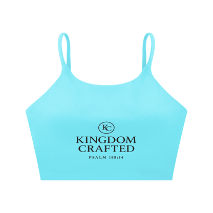Kingdom Crafted Women's Christian Spaghetti Strap Yoga Sports Bra - ClaimedbyGodDesigns
