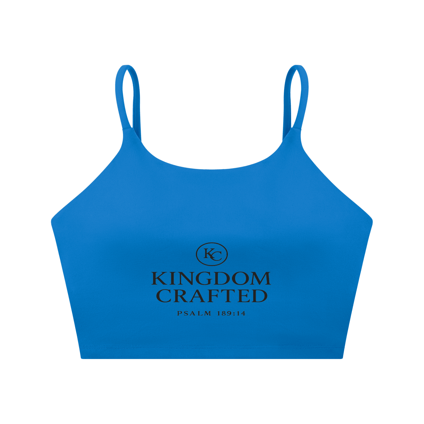 Kingdom Crafted Women's Christian Spaghetti Strap Yoga Sports Bra - ClaimedbyGodDesigns