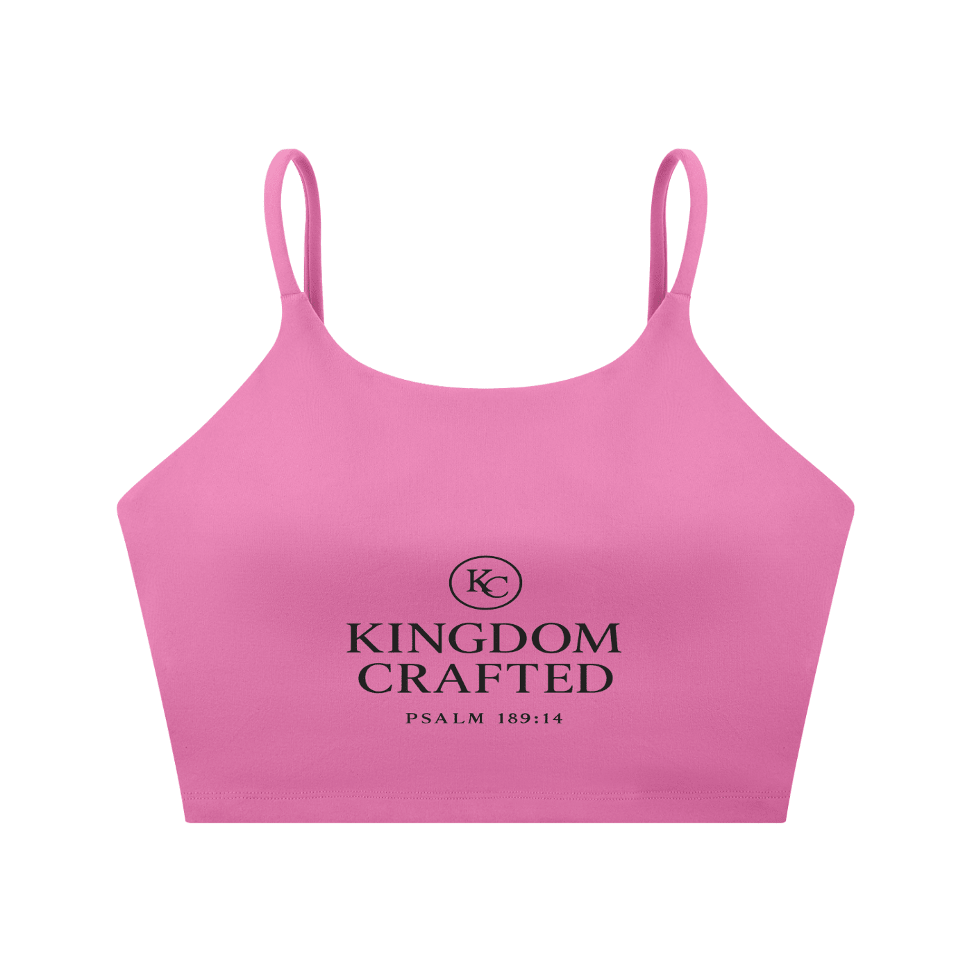 Kingdom Crafted Women's Christian Spaghetti Strap Yoga Sports Bra - ClaimedbyGodDesigns