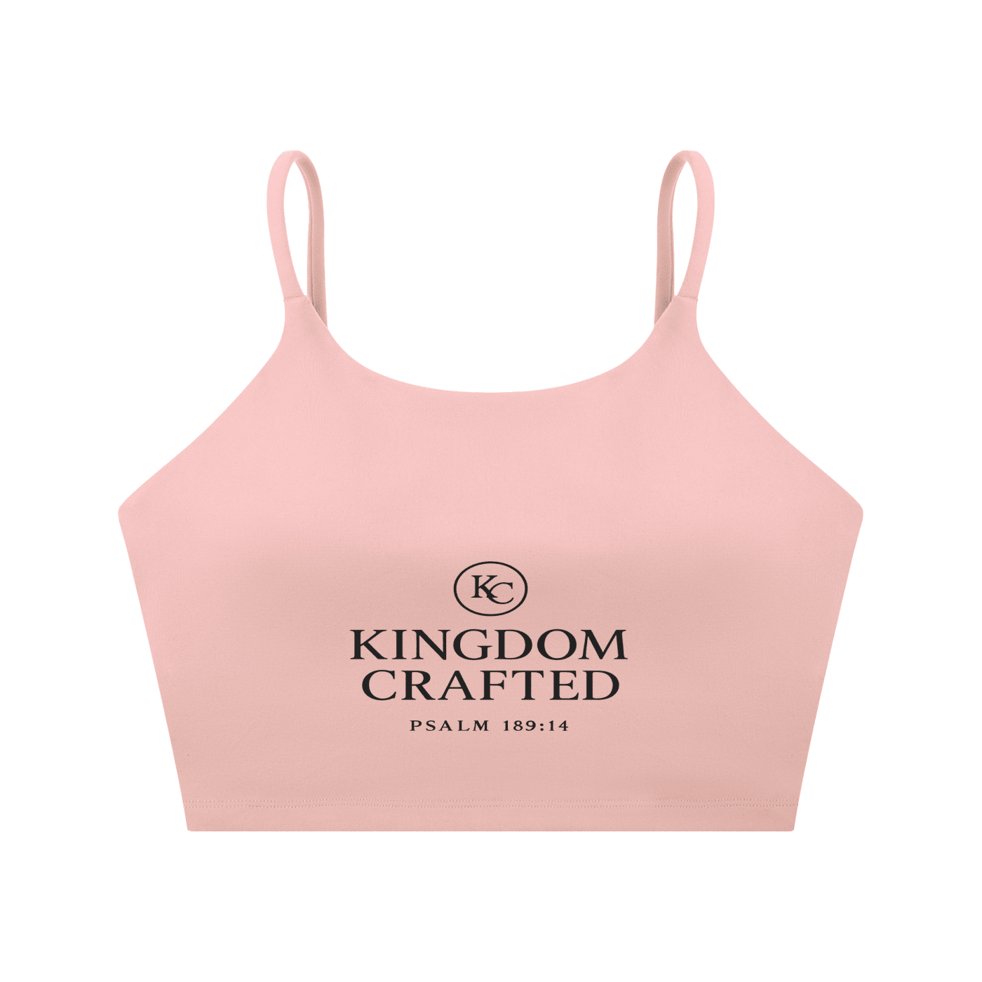 Kingdom Crafted Women's Christian Spaghetti Strap Yoga Sports Bra - ClaimedbyGodDesigns