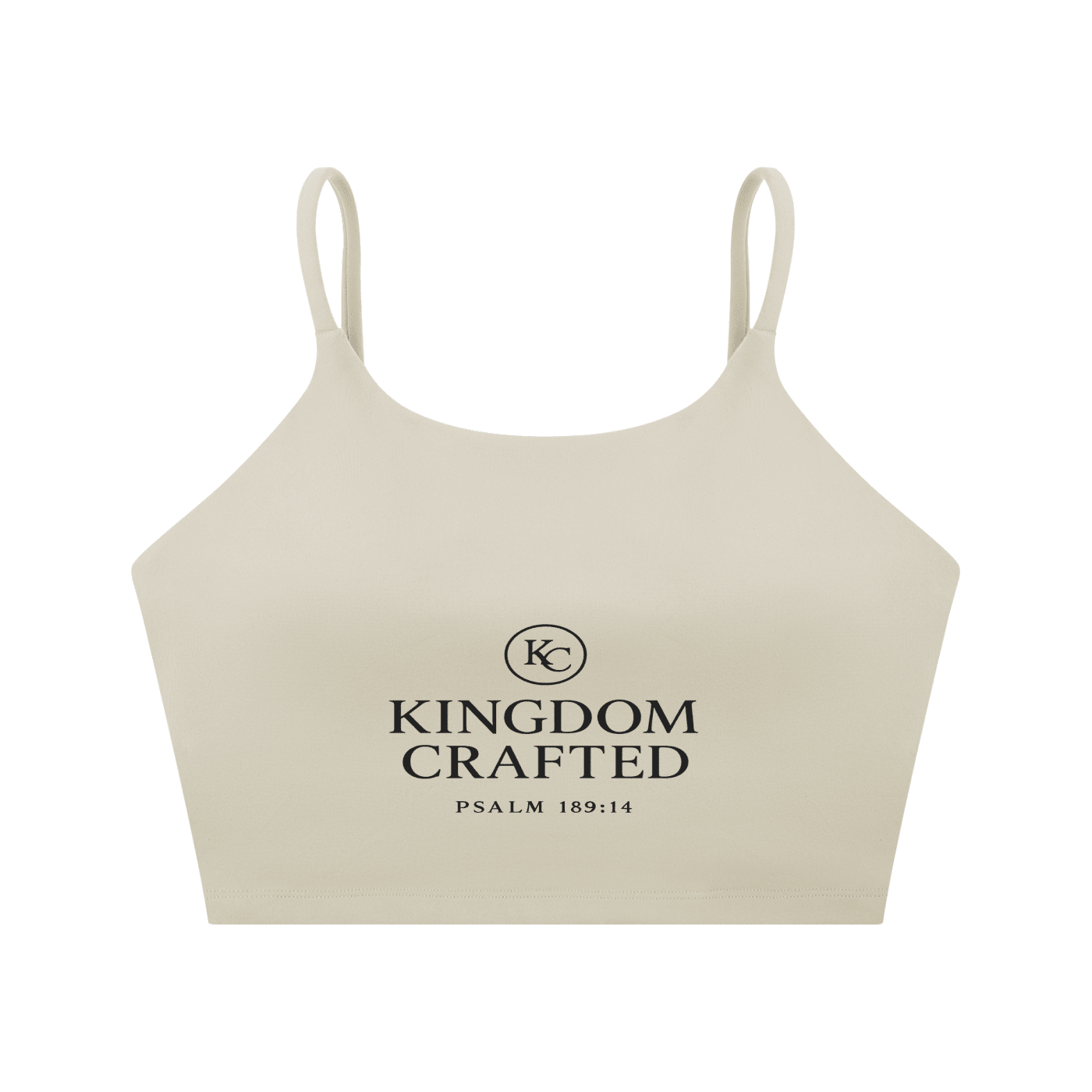 Kingdom Crafted Women's Christian Spaghetti Strap Yoga Sports Bra - ClaimedbyGodDesigns