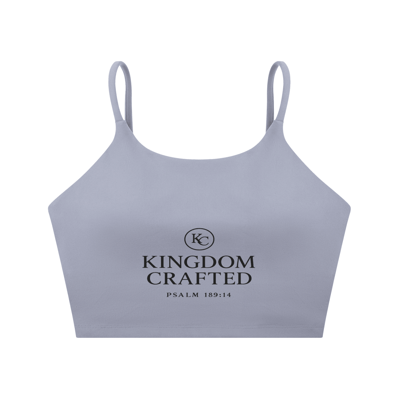 Kingdom Crafted Women's Christian Spaghetti Strap Yoga Sports Bra - ClaimedbyGodDesigns