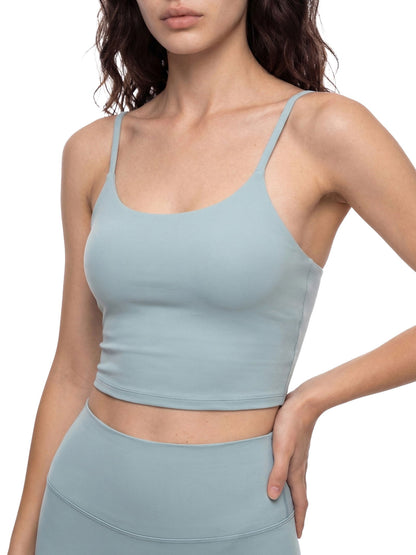Kingdom Crafted Women's Christian Spaghetti Strap Yoga Sports Bra - ClaimedbyGodDesigns