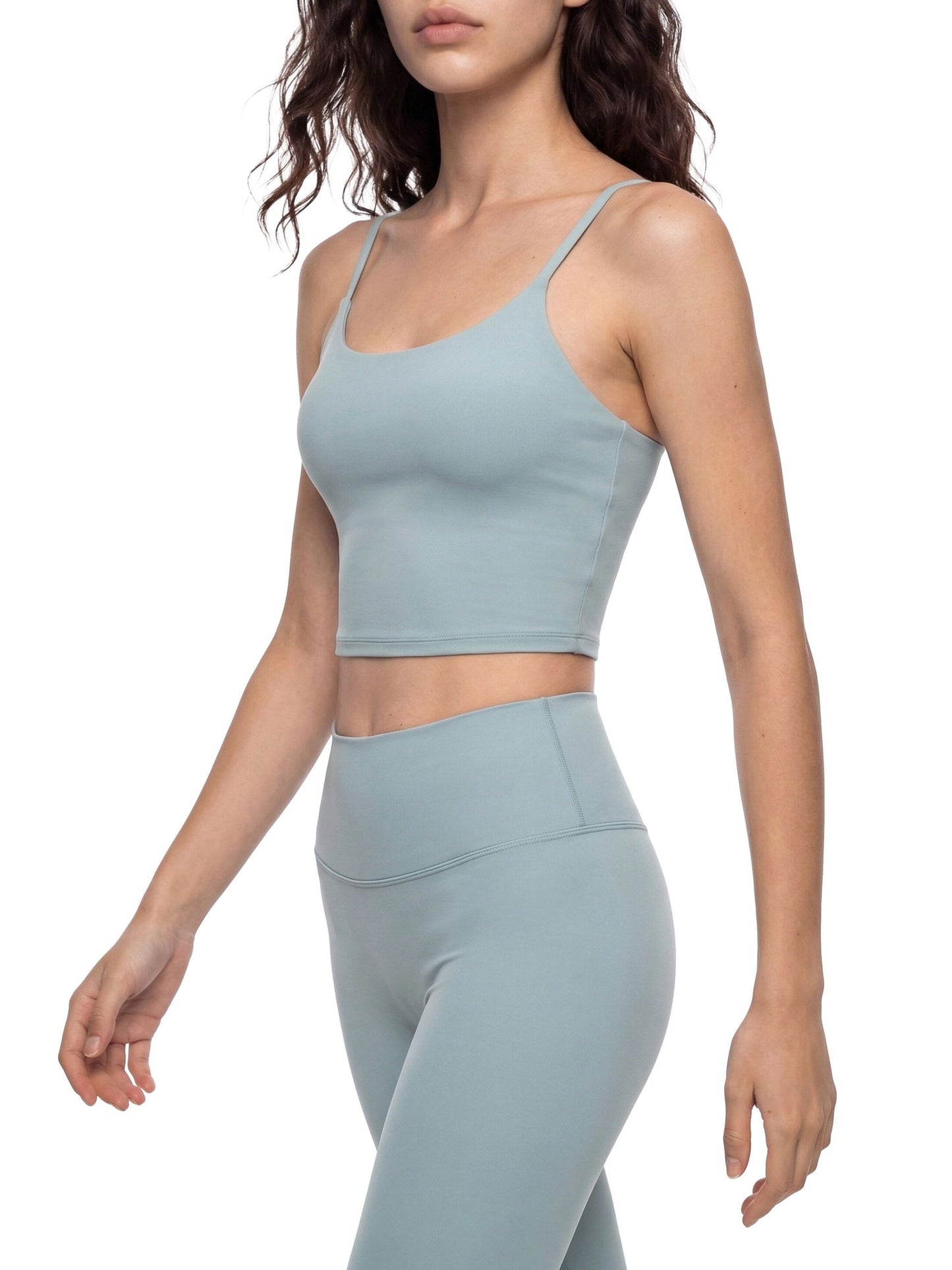 With God All Things Are Possible Women's Christian Spaghetti Strap Yoga Sports Bra - ClaimedbyGodDesigns