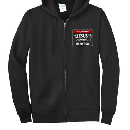 Speak To My Manager Jesus Unisex Christian Full-zip Hooded Sweatshirt - ClaimedbyGodDesigns