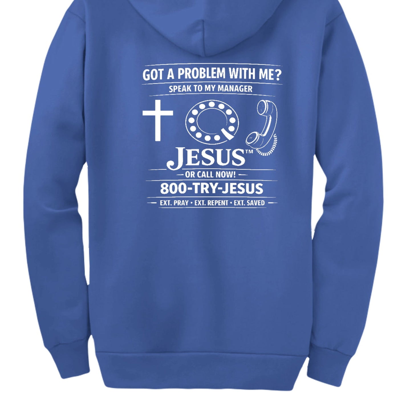 Speak To My Manager Jesus Unisex Christian Full-zip Hooded Sweatshirt - ClaimedbyGodDesigns