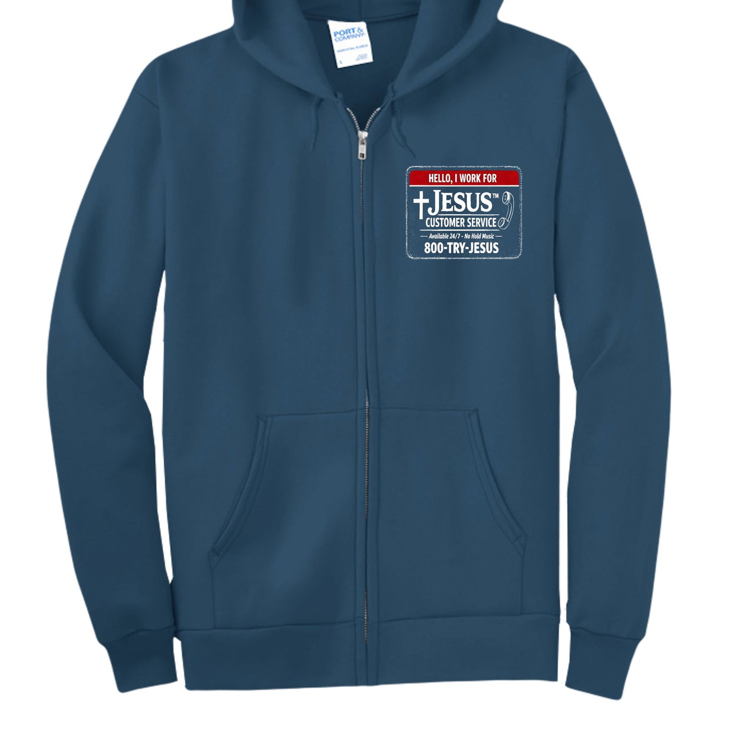 Speak To My Manager Jesus Unisex Christian Full-zip Hooded Sweatshirt - ClaimedbyGodDesigns