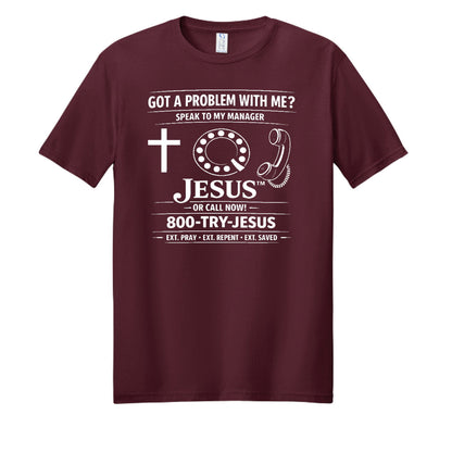 Speak To My Manager Jesus Unisex Christian T-shirt - ClaimedbyGodDesigns
