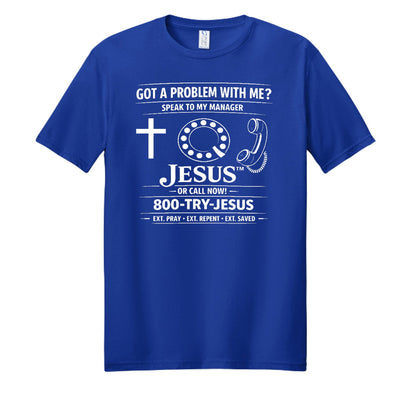 Speak To My Manager Jesus Unisex Christian T-shirt - ClaimedbyGodDesigns