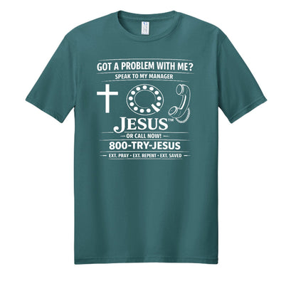 Speak To My Manager Jesus Unisex Christian T-shirt - ClaimedbyGodDesigns